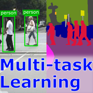 交差接続型CNNによる物体検出と意味領域分割のマルチタスク学習