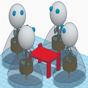 多言語対面会議における非言語情報を顕在化する卓上アバターの実装